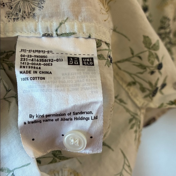 Studio Sanderson x Uniqlo XL cottagecore prairiecore floral top s/s EUC oversize - Picture 5 of 7
